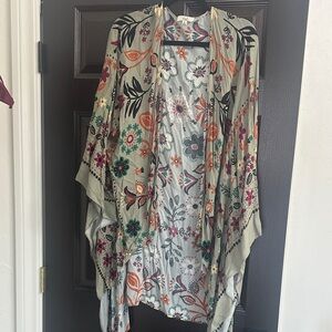 Easel Green Boho Kimono